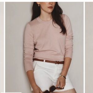 NWT Quince Cotton Cashmere Crew Sweater Size XS